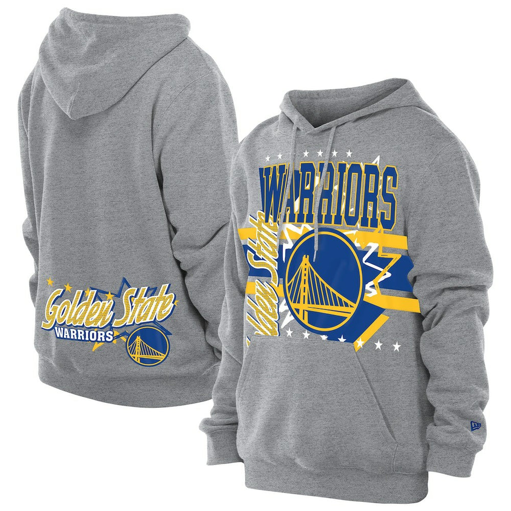 New Era Golden State Warriors Injection Sport Classics Fleece Hoodie Heather Gray