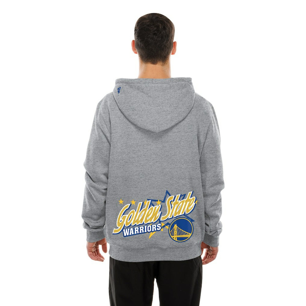 New Era Golden State Warriors Injection Sport Classics Fleece Hoodie Heather Gray