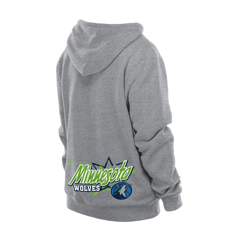 New Era Minnesota Timberwolves Injection Sport Classics Fleece Hoodie Heather Gray
