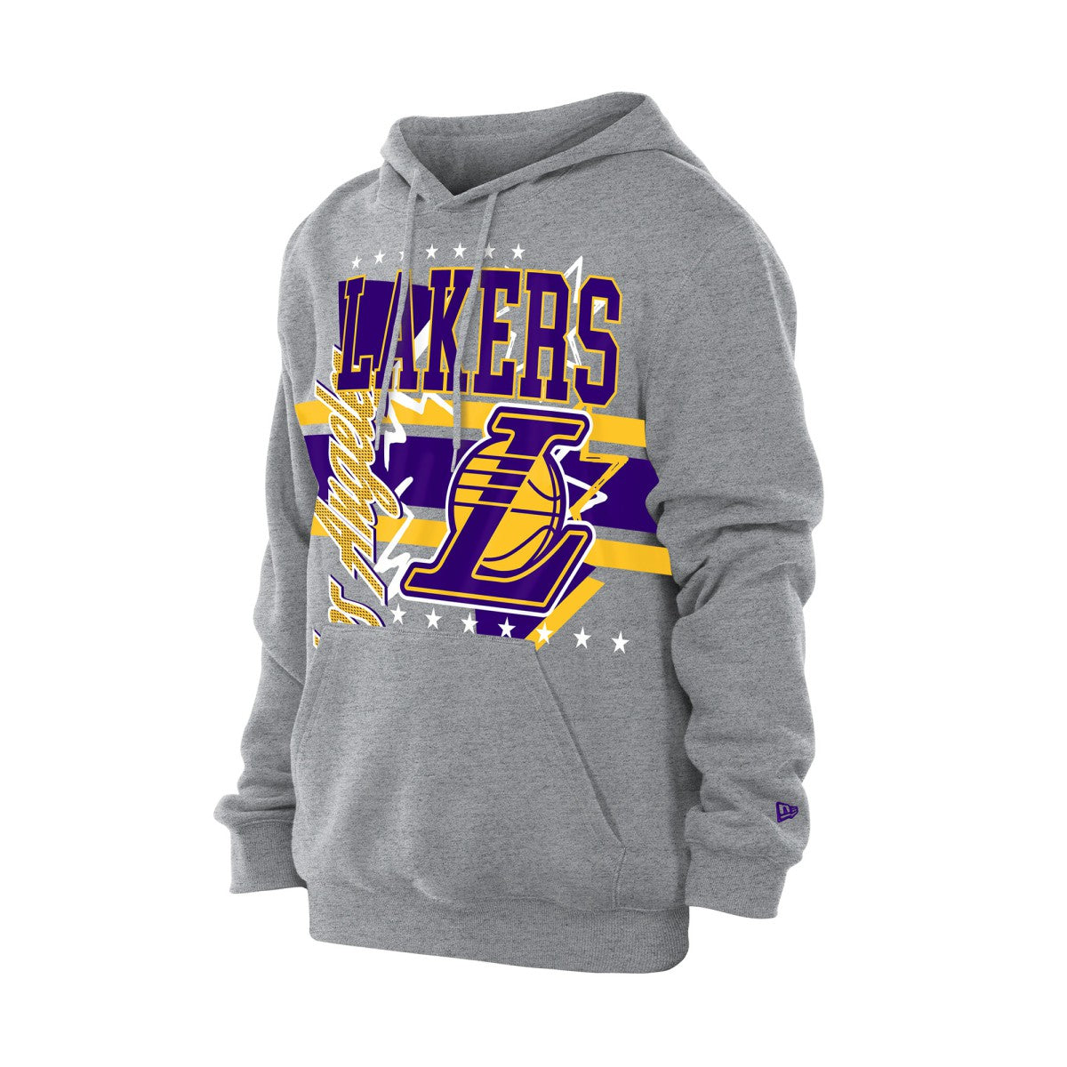 New Era Los Angeles Lakers Injection Sport Classics Fleece Hoodie Heather Gray