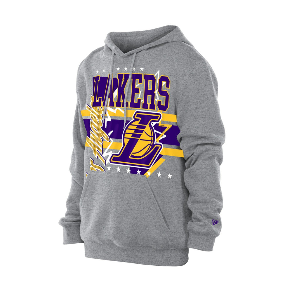 New Era Los Angeles Lakers Injection Sport Classics Fleece Hoodie Heather Gray