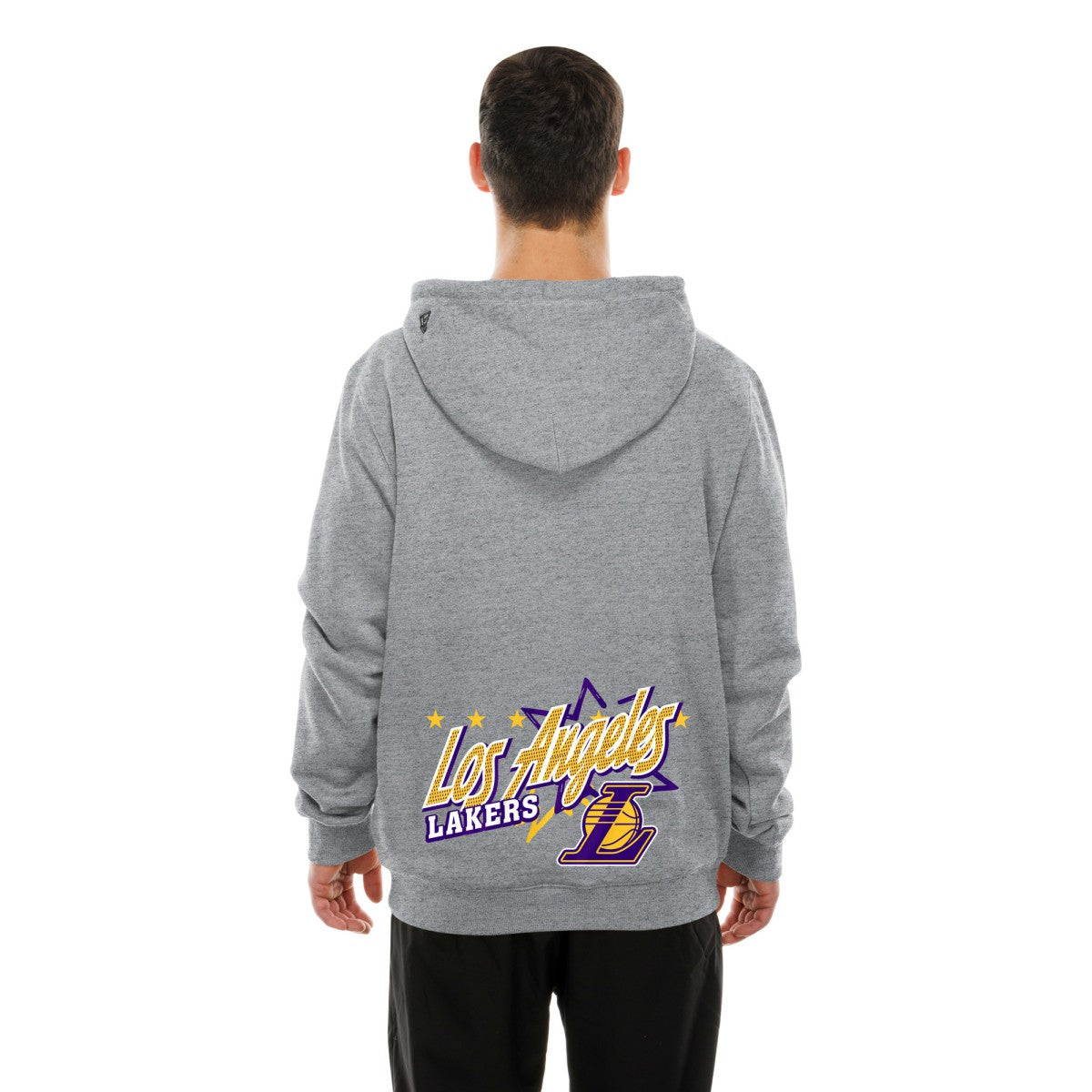 New Era Los Angeles Lakers Injection Sport Classics Fleece Hoodie Heather Gray