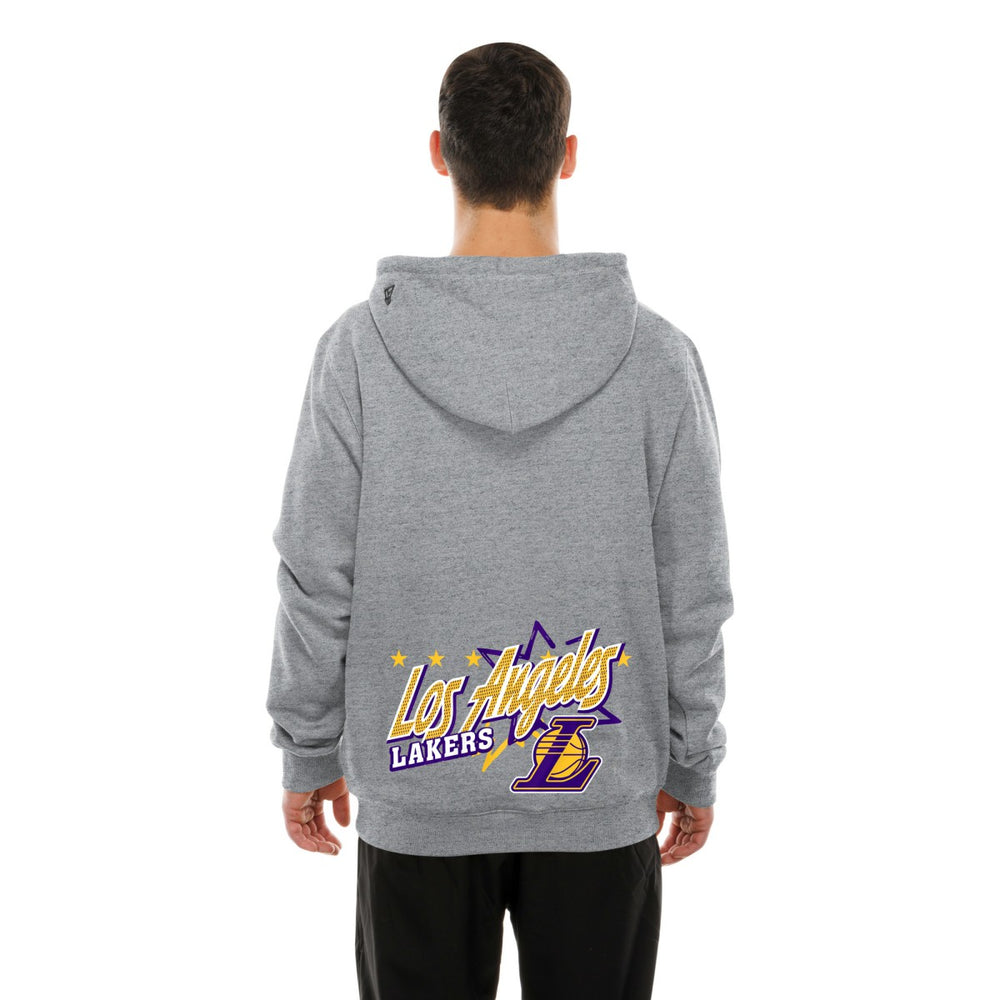 New Era Los Angeles Lakers Injection Sport Classics Fleece Hoodie Heather Gray