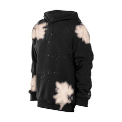 New Era New York Knicks Injection Bleached Out Raw Edge Hoodie Black
