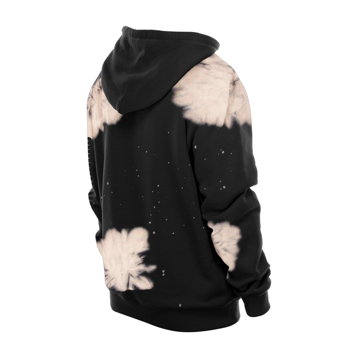 New Era New York Knicks Injection Bleached Out Raw Edge Hoodie Black