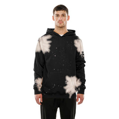 New Era New York Knicks Injection Bleached Out Raw Edge Hoodie Black