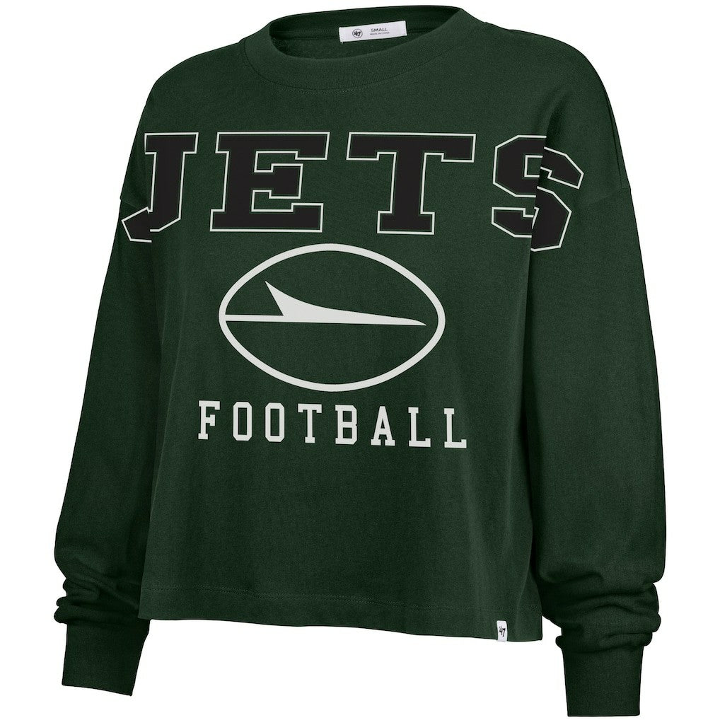 New York Jets '47 Women's Outreach City Oversized Long Sleeve T-Shirt - Green - 47 brand