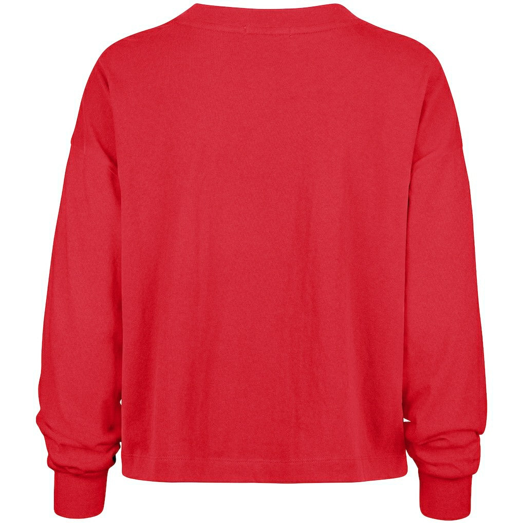 San Francisco 49ers '47 Women's Outreach City Oversized Long Sleeve T-Shirt - Scarlet - 47 brand