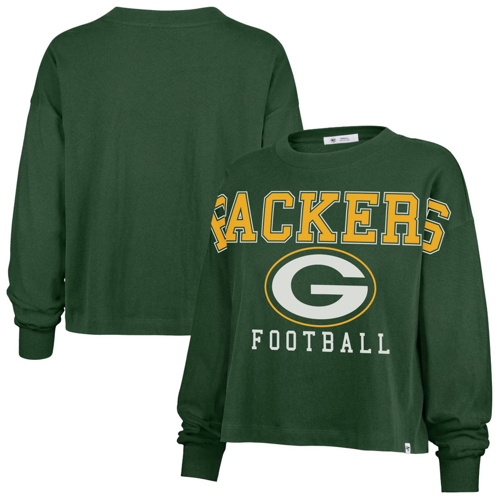 Green Bay Packers '47 Women's Outreach City Oversized Long Sleeve T-Shirt - Green - 47 brand
