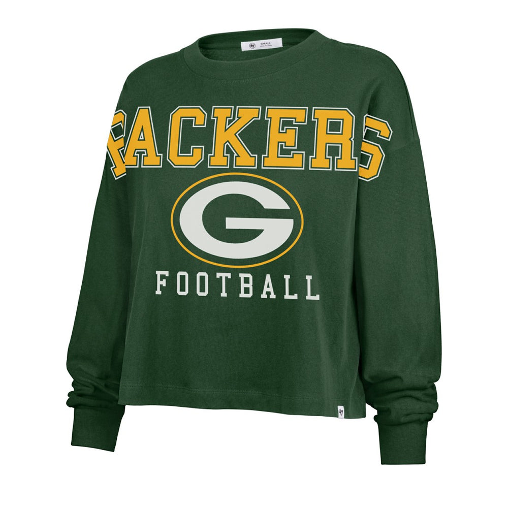 Green Bay Packers '47 Women's Outreach City Oversized Long Sleeve T-Shirt - Green - 47 brand