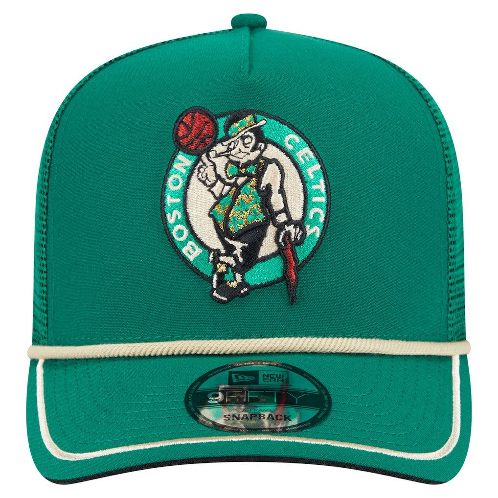 New Era Boston Celtics Vintage Team Rope A-Frame 9FIFTY Snapback Hat Kelly Green