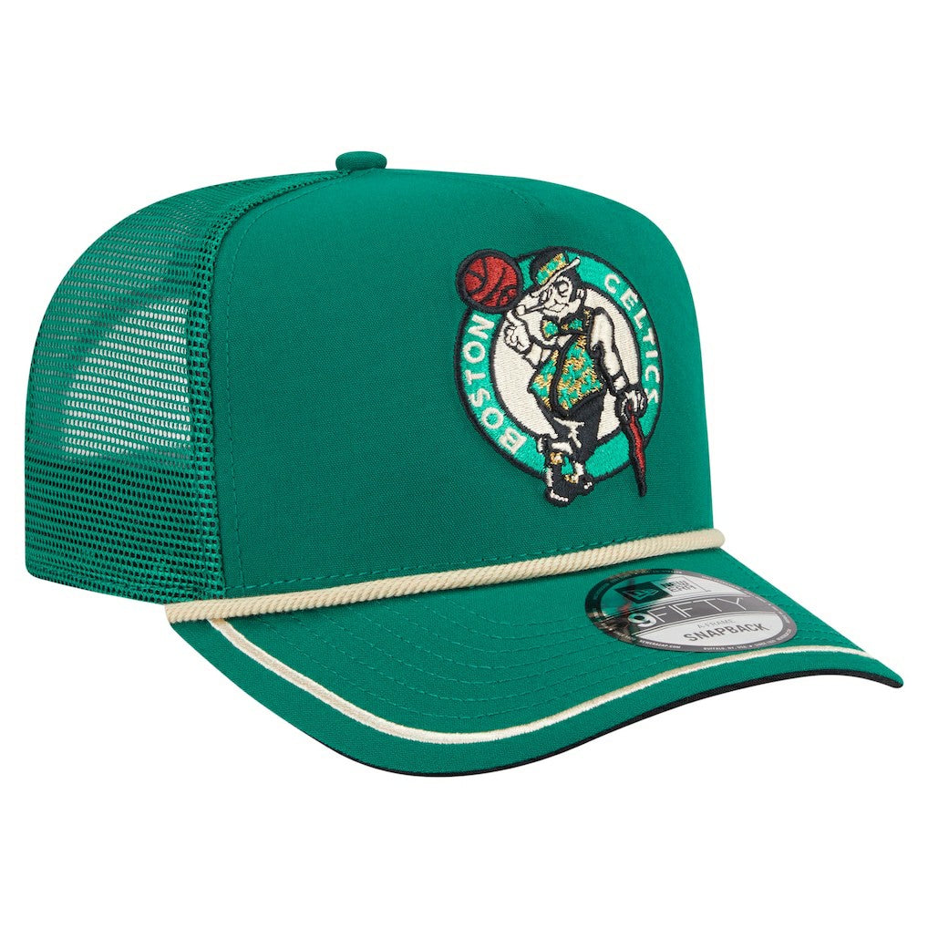 New Era Boston Celtics Vintage Team Rope A-Frame 9FIFTY Snapback Hat Kelly Green