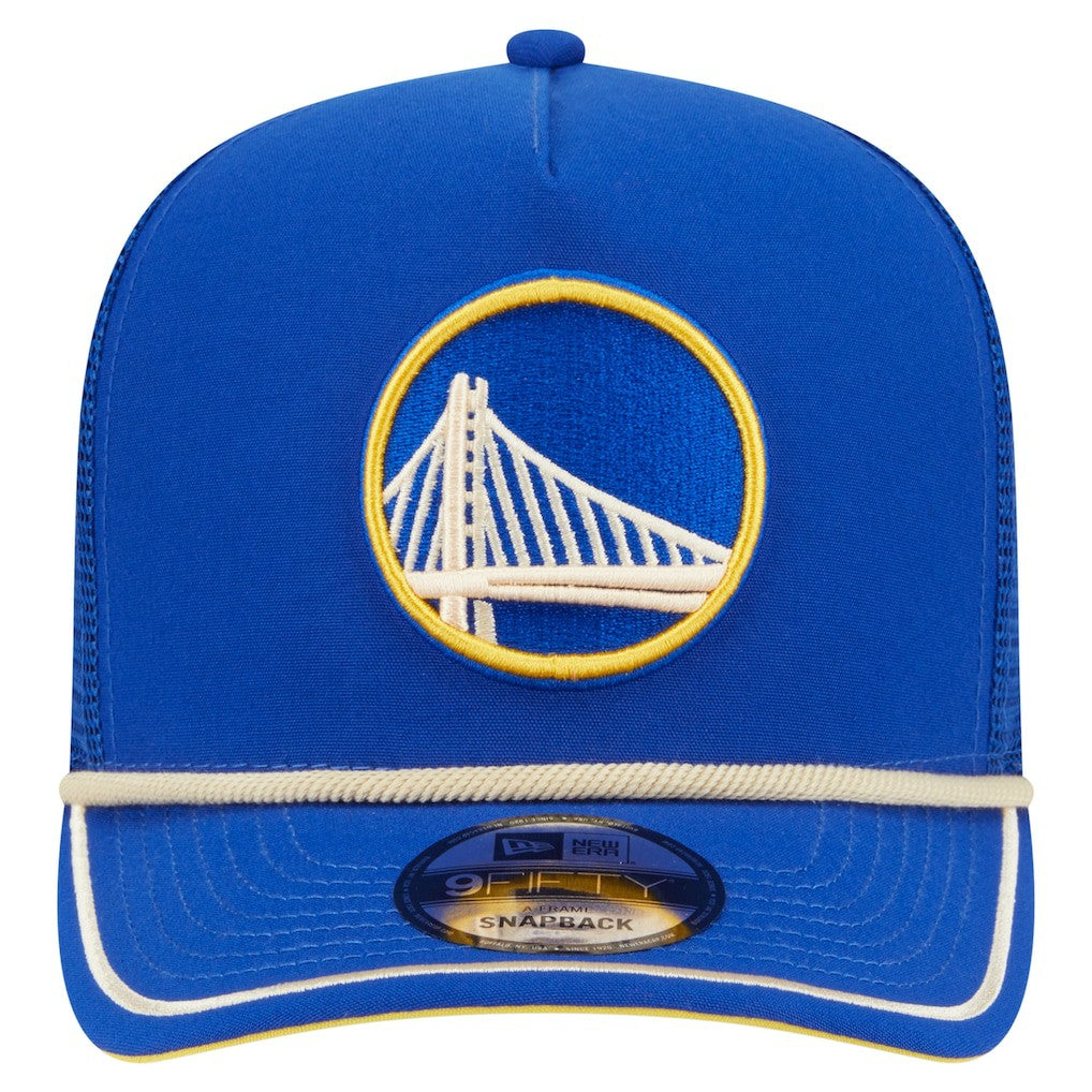 New Era Golden State Warriors Vintage Team Rope A-Frame 9FIFTY Snapback Hat Royal