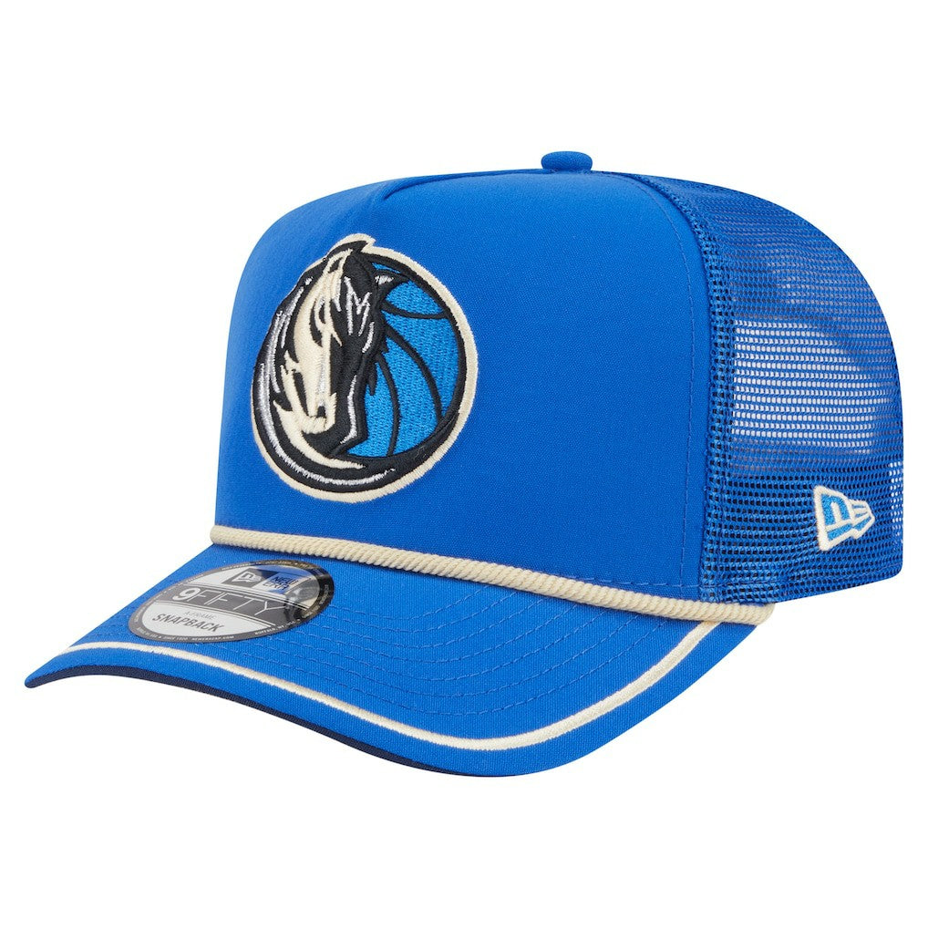 New Era Dallas Mavericks Vintage Team Rope A-Frame 9FIFTY Snapback Hat Blue