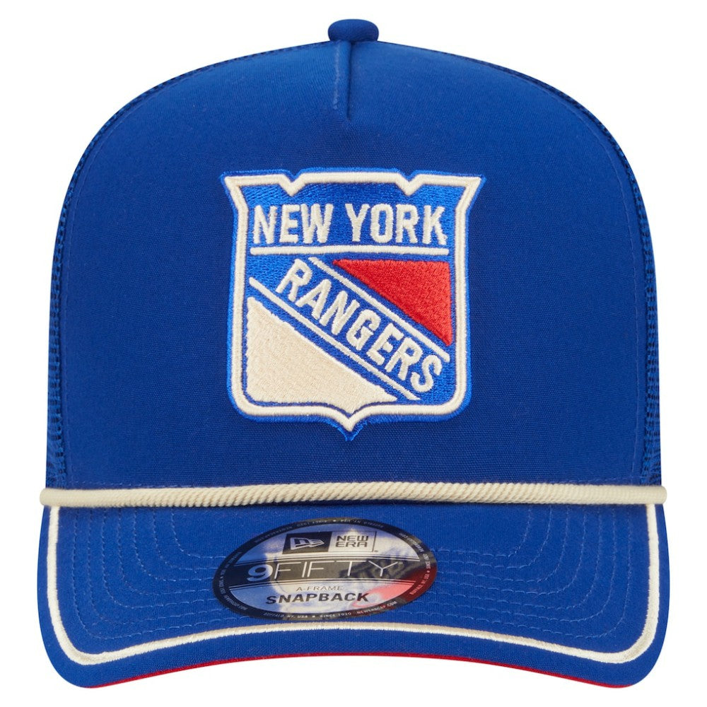 New York Rangers New Era Vintage Team Rope A-Frame 9FIFTY Snapback Hat - Blue | New Era sale