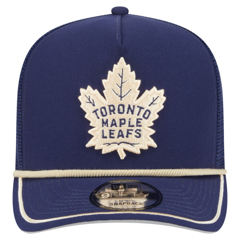 Toronto Maple Leafs New Era Vintage Team Rope A-Frame 9FIFTY Snapback Hat - Blue | New Era sale