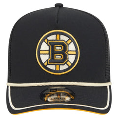 Boston Bruins New Era Vintage Team Rope A-Frame 9FIFTY Snapback Hat - Black | New Era on sale