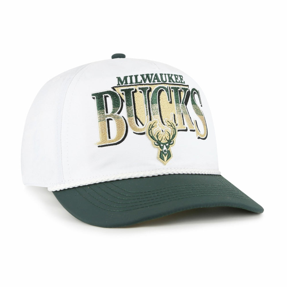 47 brand Milwaukee Bucks '47 Tribute Two-Tone Hitch Adjustable Hat White/Hunter Green