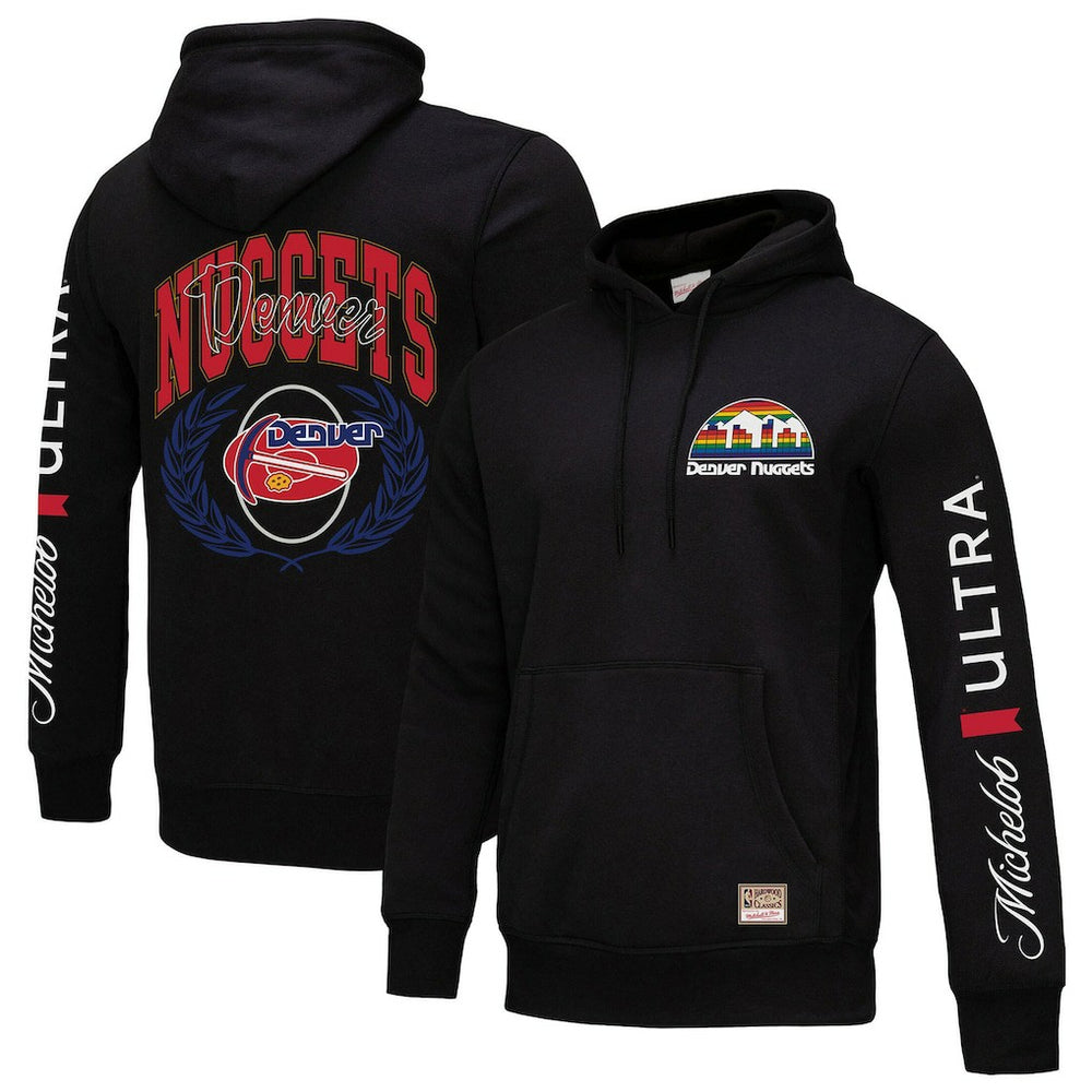 Mitchell & Ness Denver Nuggets NBA x Michelob Ultra Swish & Sip Pullover Hoodie Black