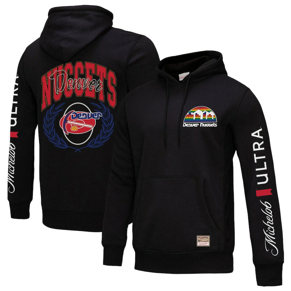 Mitchell & Ness Denver Nuggets NBA x Michelob Ultra Swish & Sip Pullover Hoodie Black