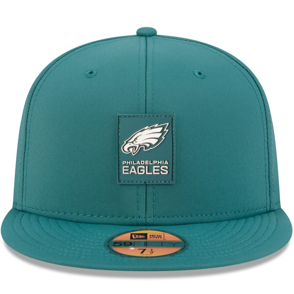 Philadelphia Eagles New Era 2025 Sideline 59FIFTY Fitted Hat - Midnight Green - NFL