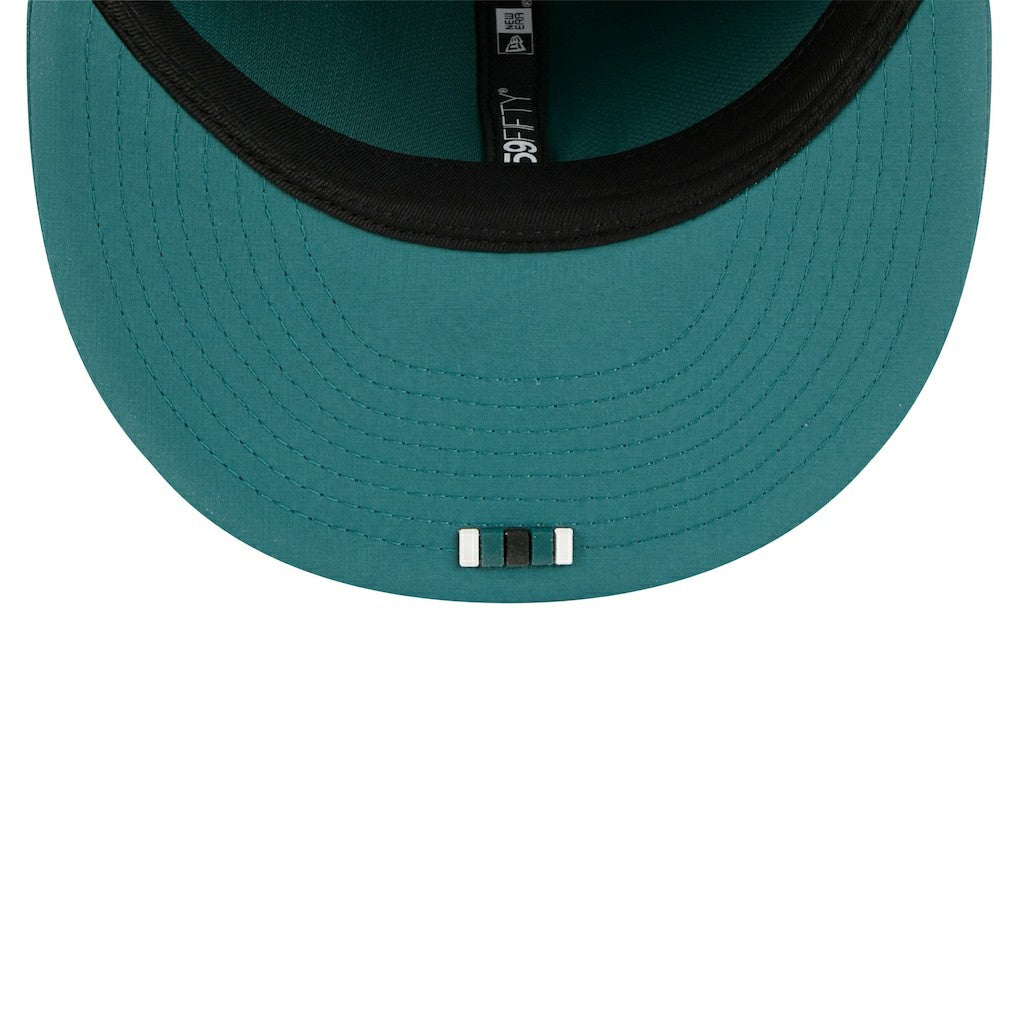 Philadelphia Eagles New Era 2025 Sideline 59FIFTY Fitted Hat - Midnight Green - NFL