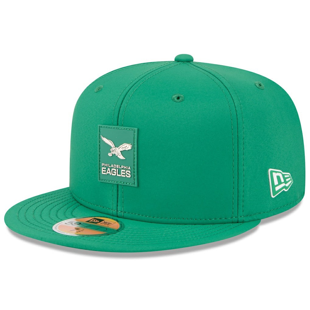 Philadelphia Eagles New Era 2025 Sideline Throwback 59FIFTY Fitted Hat - Kelly Green - NFL
