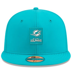 Miami Dolphins New Era 2025 Sideline 59FIFTY Fitted Hat - Aqua - NFL