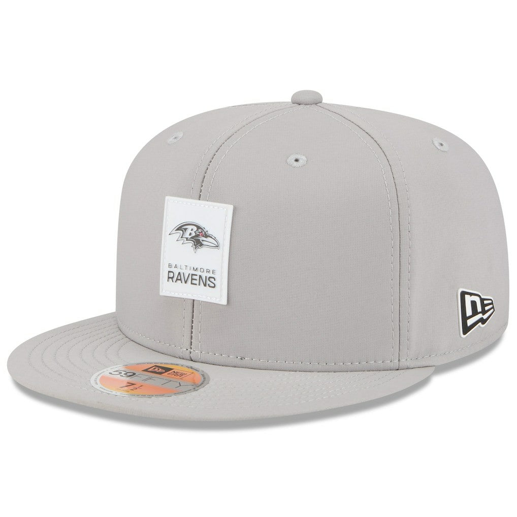 Baltimore Ravens New Era 2025 Sideline 59FIFTY Fitted Hat - Gray - NFL