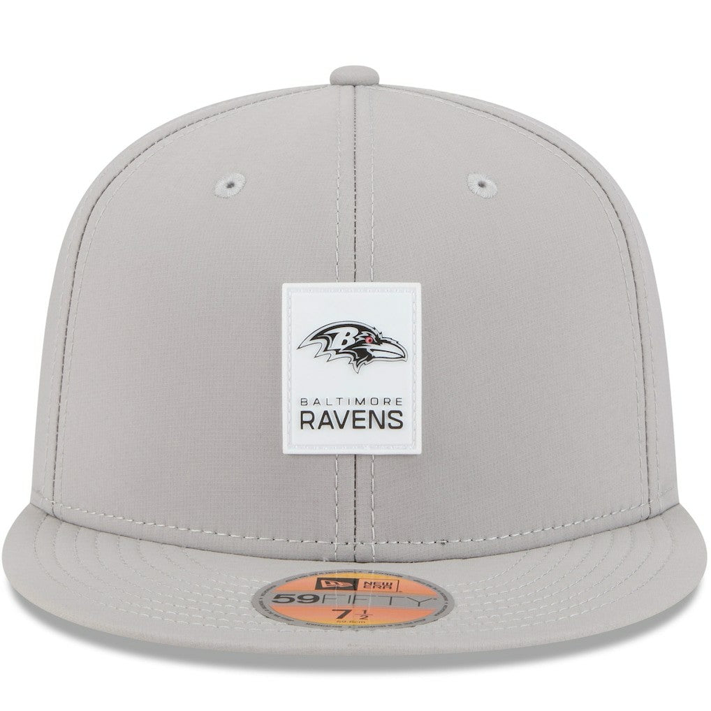 Baltimore Ravens New Era 2025 Sideline 59FIFTY Fitted Hat - Gray - NFL