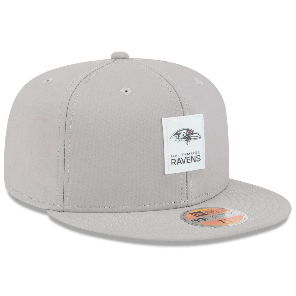 Baltimore Ravens New Era 2025 Sideline 59FIFTY Fitted Hat - Gray - NFL