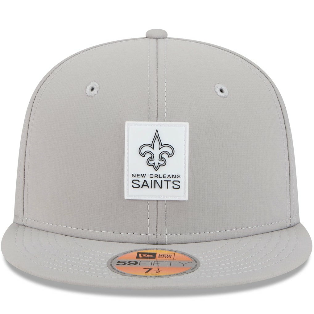 New Orleans Saints New Era 2025 Sideline 59FIFTY Fitted Hat - Gray - NFL