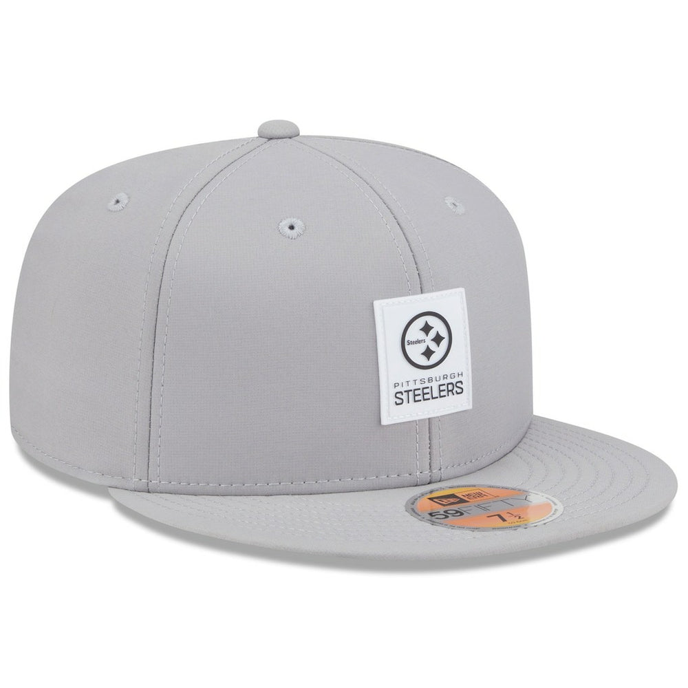 Pittsburgh Steelers New Era 2025 Sideline 59FIFTY Fitted Hat - Gray - NFL