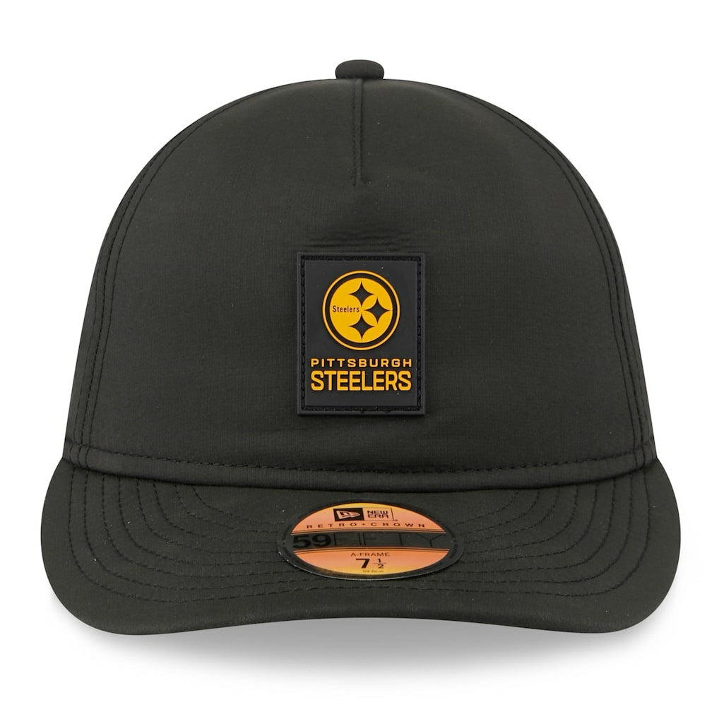 Pittsburgh Steelers New Era 2025 Sideline Retro Crown 59FIFTY Fitted Hat - Black - NFL