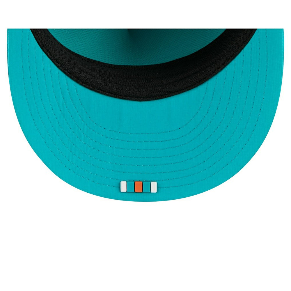 Miami Dolphins New Era 2025 Sideline Retro Crown 59FIFTY Fitted Hat - Aqua - NFL