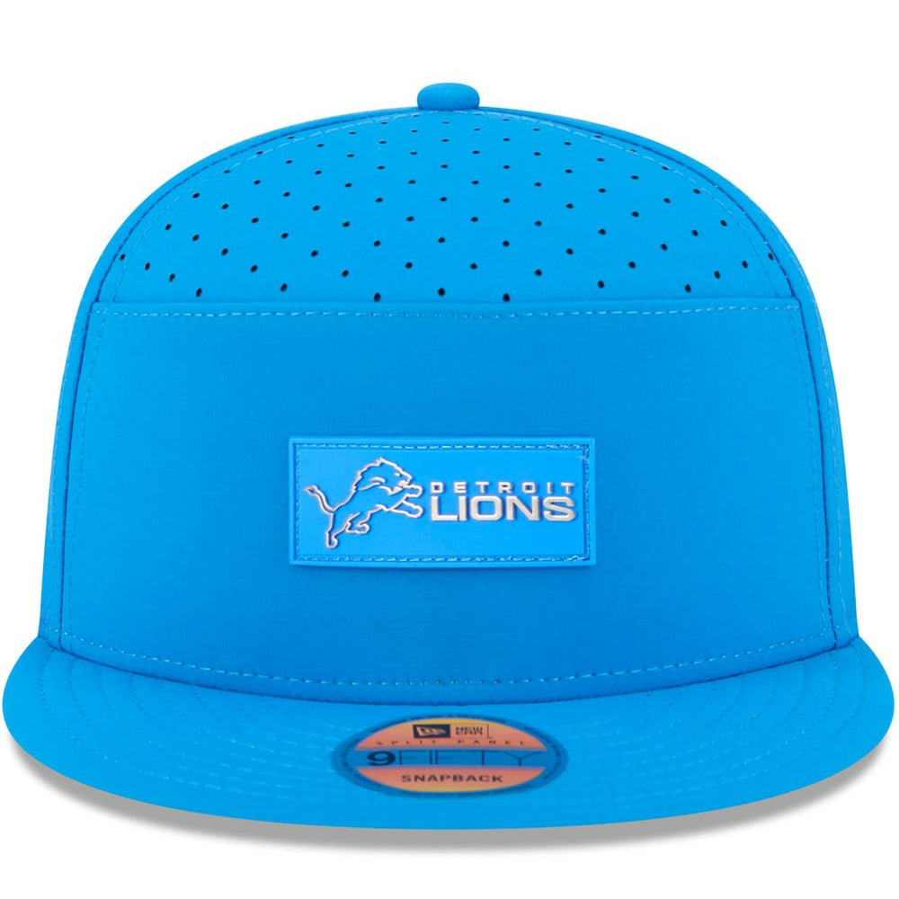 Detroit Lions New Era 2025 Sideline Split Panel 9FIFTY Snapback Hat - Blue - NFL