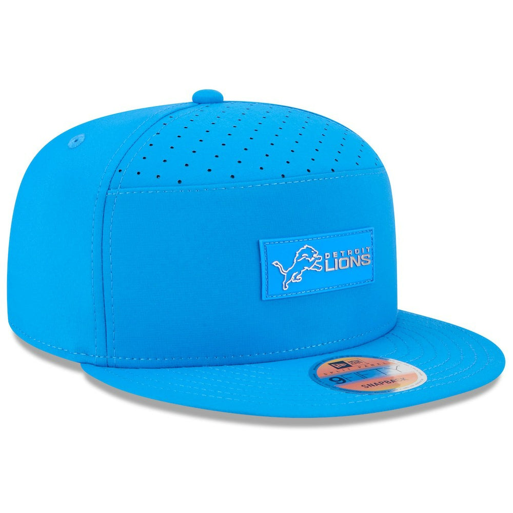 Detroit Lions New Era 2025 Sideline Split Panel 9FIFTY Snapback Hat - Blue - NFL