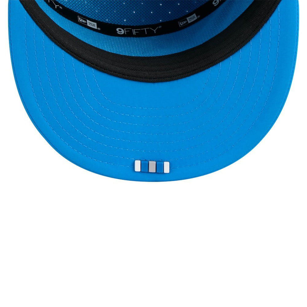 Detroit Lions New Era 2025 Sideline Throwback Split Panel 9FIFTY Snapback Hat - Blue - NFL