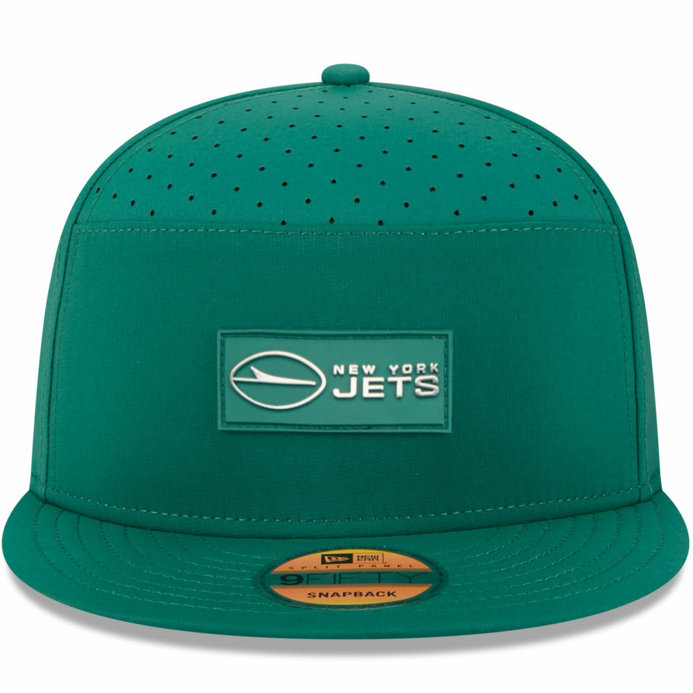 New York Jets New Era 2025 Sideline Split Panel 9FIFTY Snapback Hat - Green - NFL