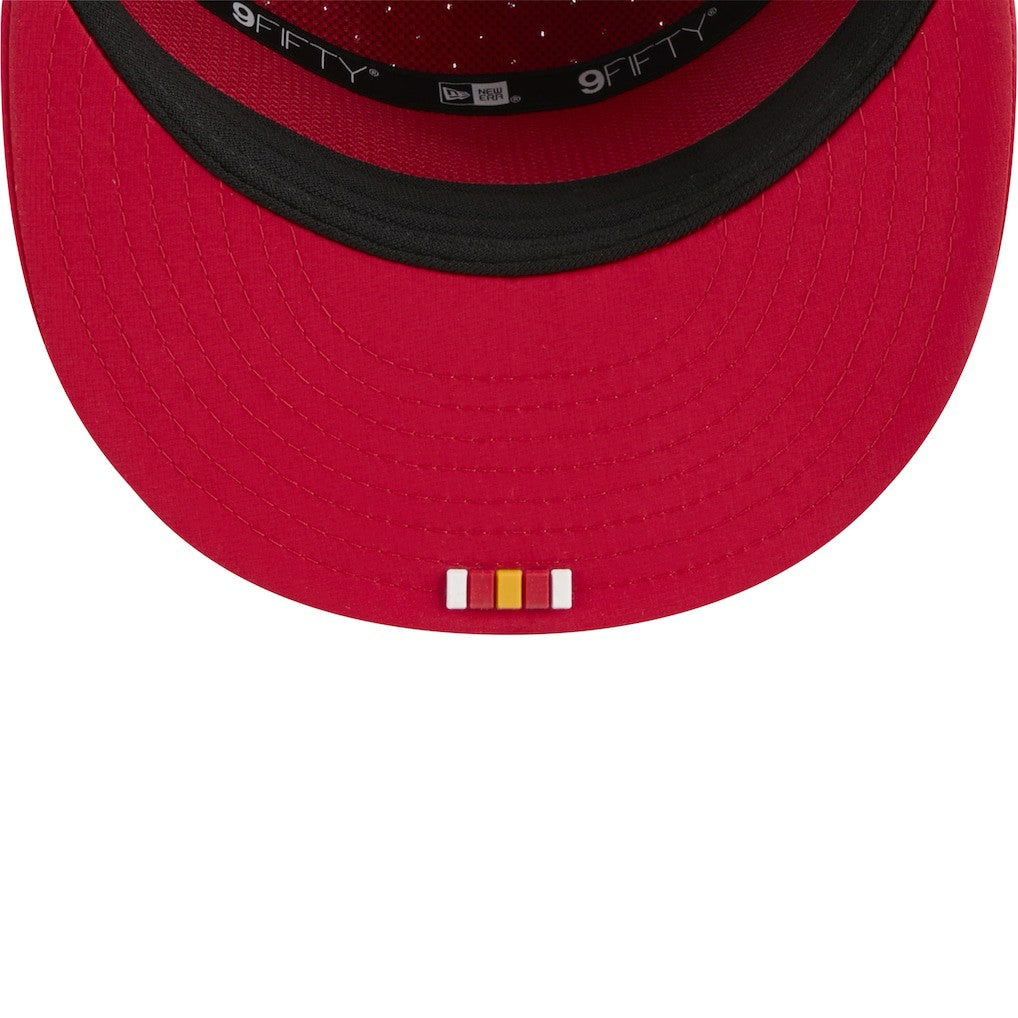Kansas City Chiefs New Era 2025 Sideline Split Panel 9FIFTY Snapback Hat - Red - NFL