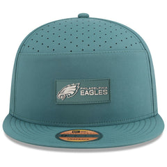 Philadelphia Eagles New Era 2025 Sideline Split Panel 9FIFTY Snapback Hat - Midnight Green - NFL