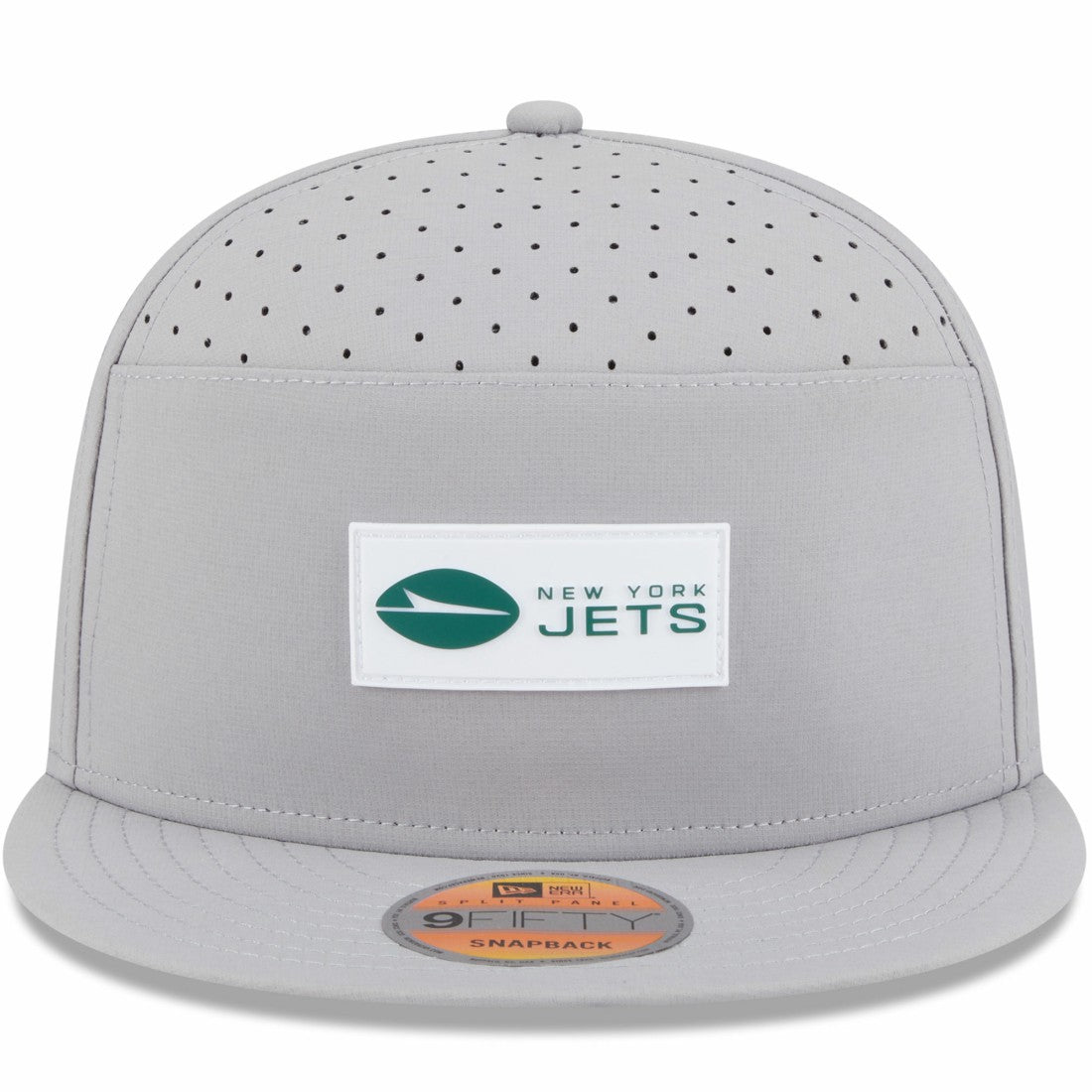 New York Jets New Era 2025 Sideline Split Panel 9FIFTY Snapback Hat - Gray - NFL