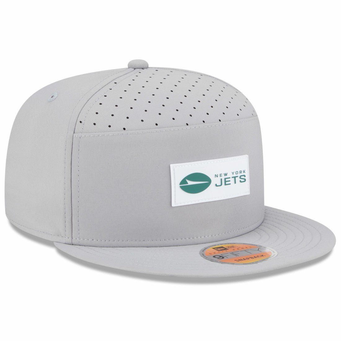 New York Jets New Era 2025 Sideline Split Panel 9FIFTY Snapback Hat - Gray - NFL