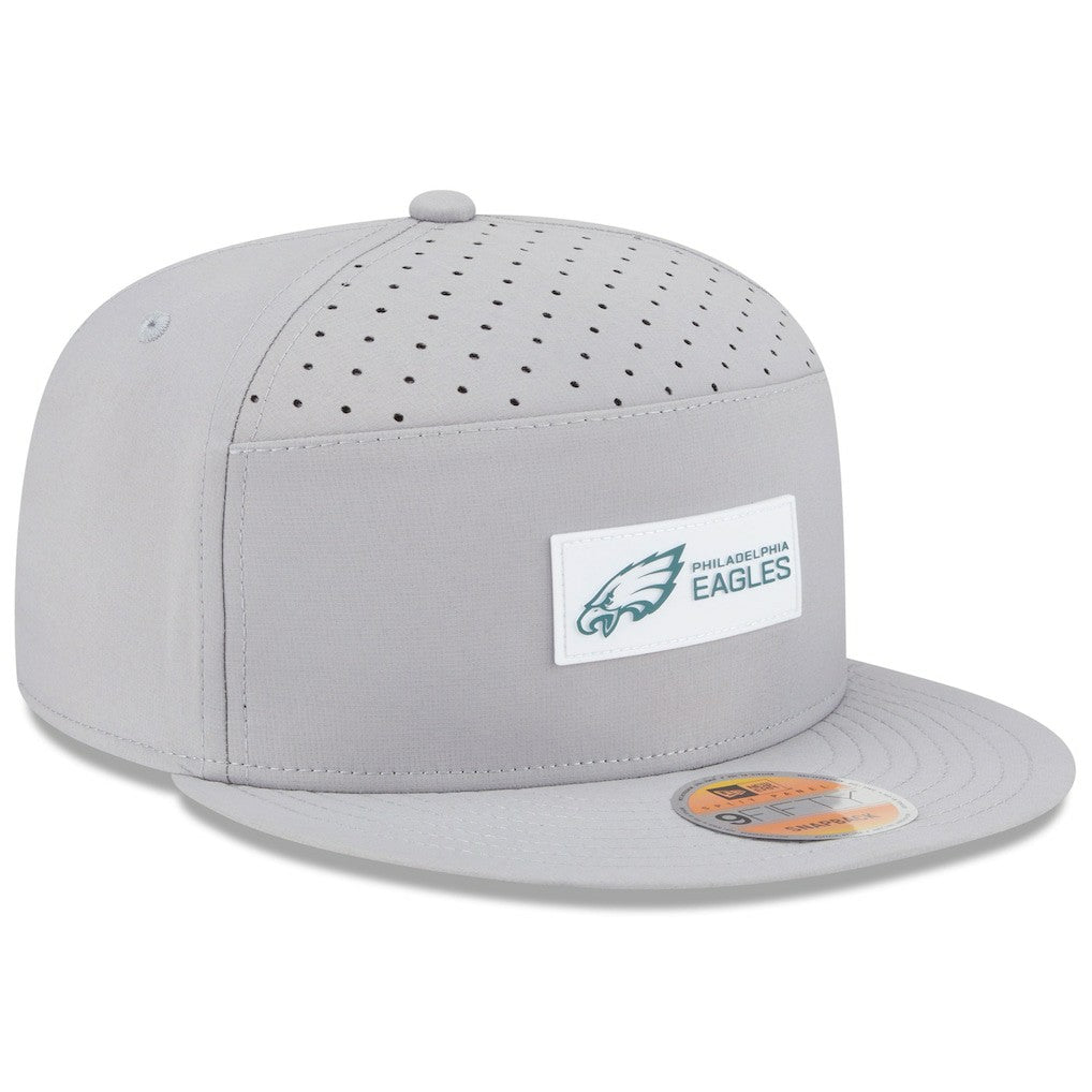 Philadelphia Eagles New Era 2025 Sideline Split Panel 9FIFTY Snapback Hat - Gray - NFL