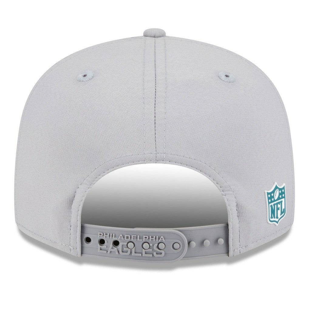 Philadelphia Eagles New Era 2025 Sideline Split Panel 9FIFTY Snapback Hat - Gray - NFL
