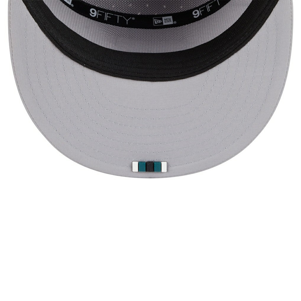 Philadelphia Eagles New Era 2025 Sideline Split Panel 9FIFTY Snapback Hat - Gray - NFL