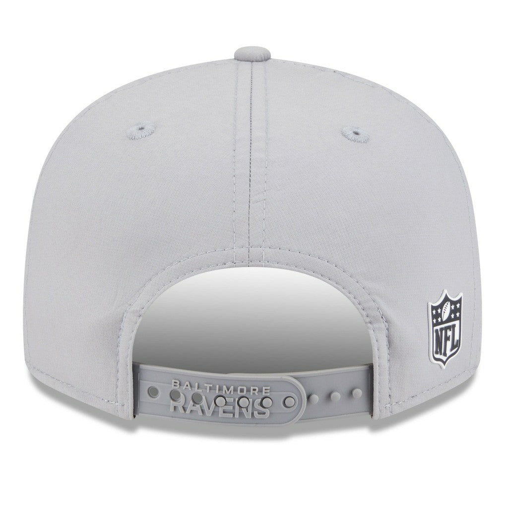 Baltimore Ravens New Era 2025 Sideline Split Panel 9FIFTY Snapback Hat - Gray - NFL