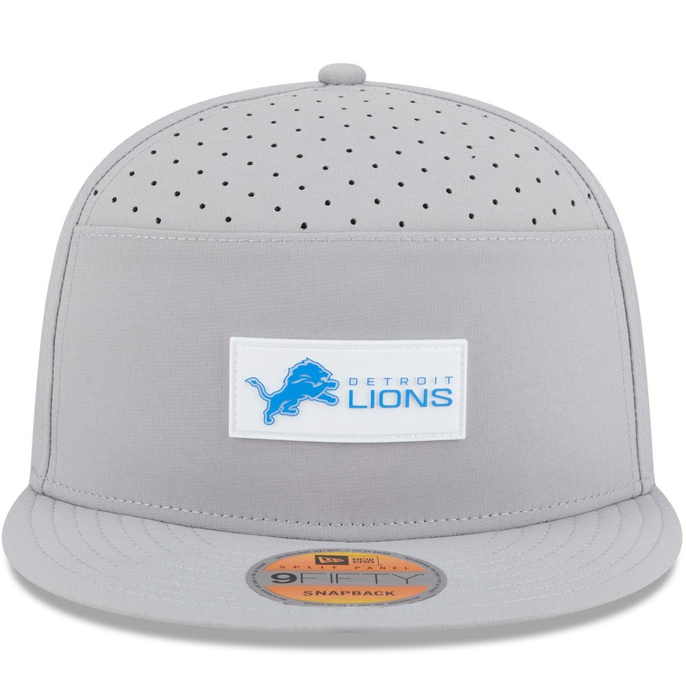 Detroit Lions New Era 2025 Sideline Split Panel 9FIFTY Snapback Hat - Gray - NFL