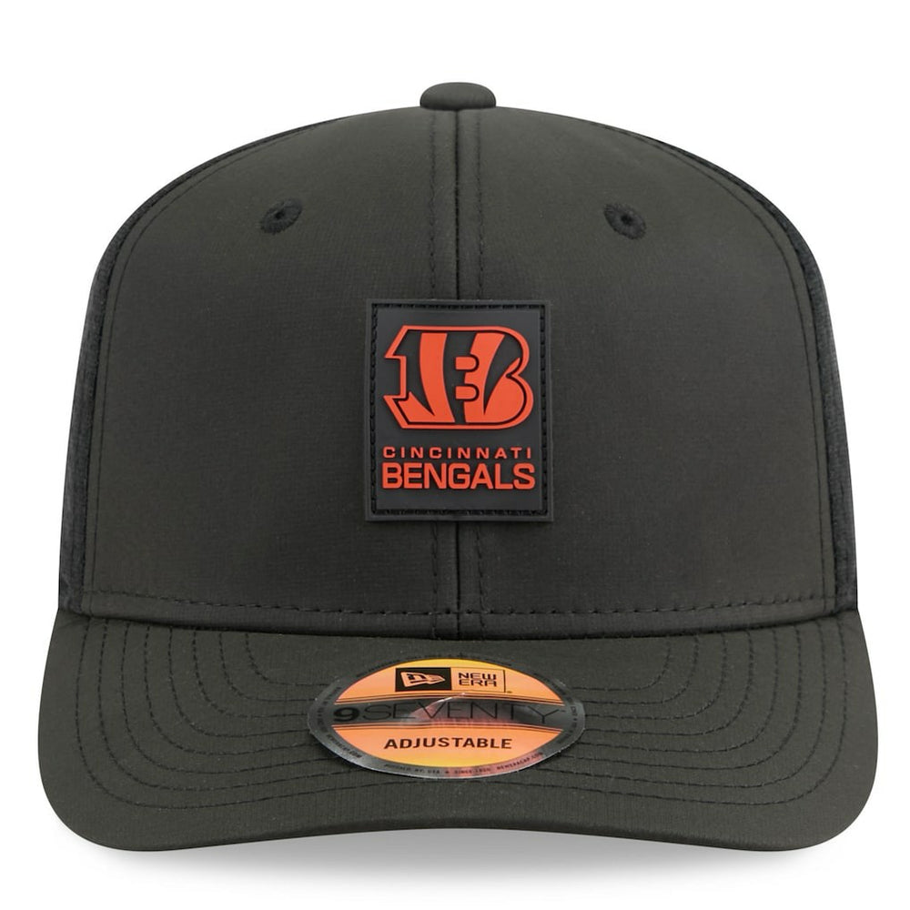 Cincinnati Bengals New Era 2025 Sideline 9SEVENTY Trucker Adjustable Hat - Black - NFL