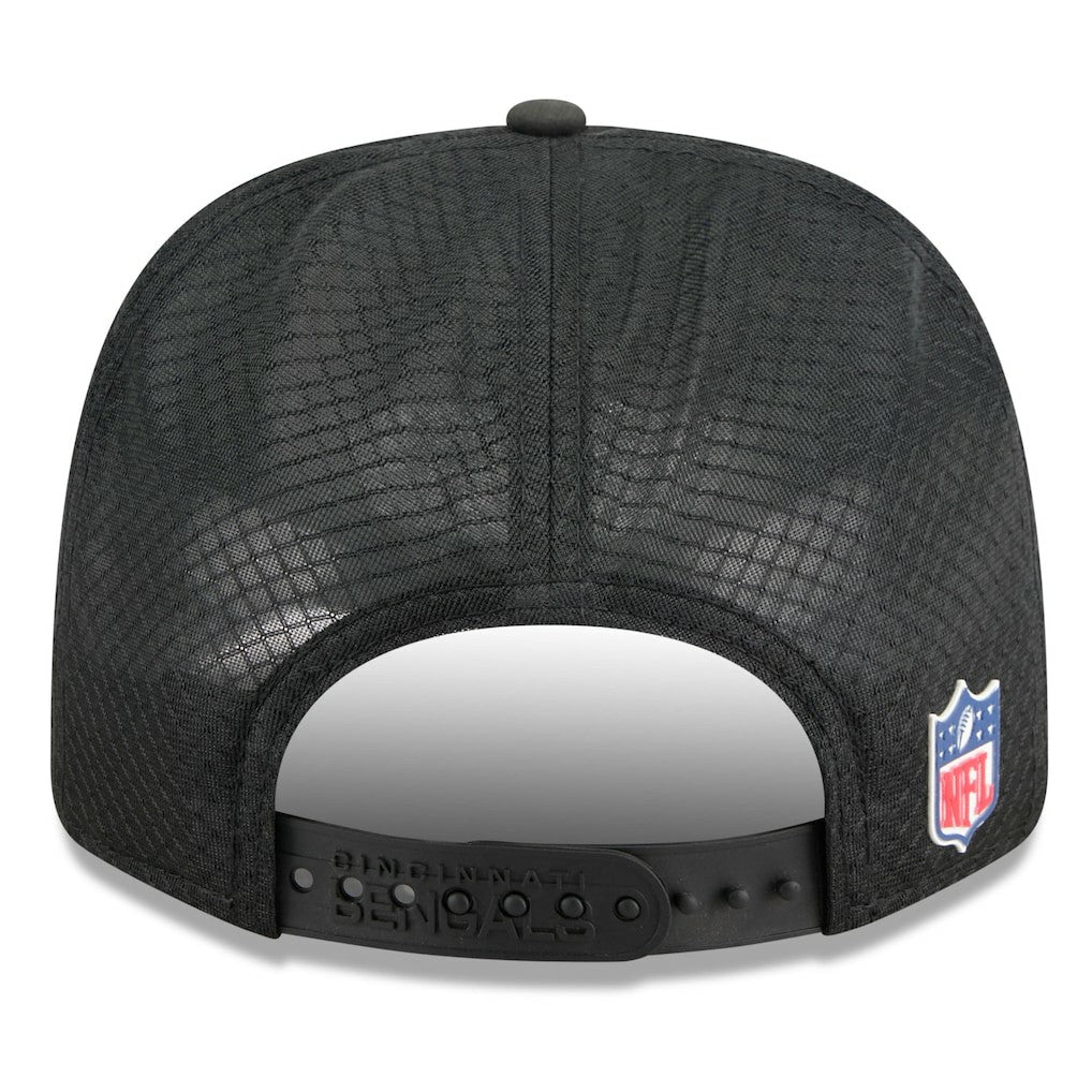 Cincinnati Bengals New Era 2025 Sideline 9SEVENTY Trucker Adjustable Hat - Black - NFL
